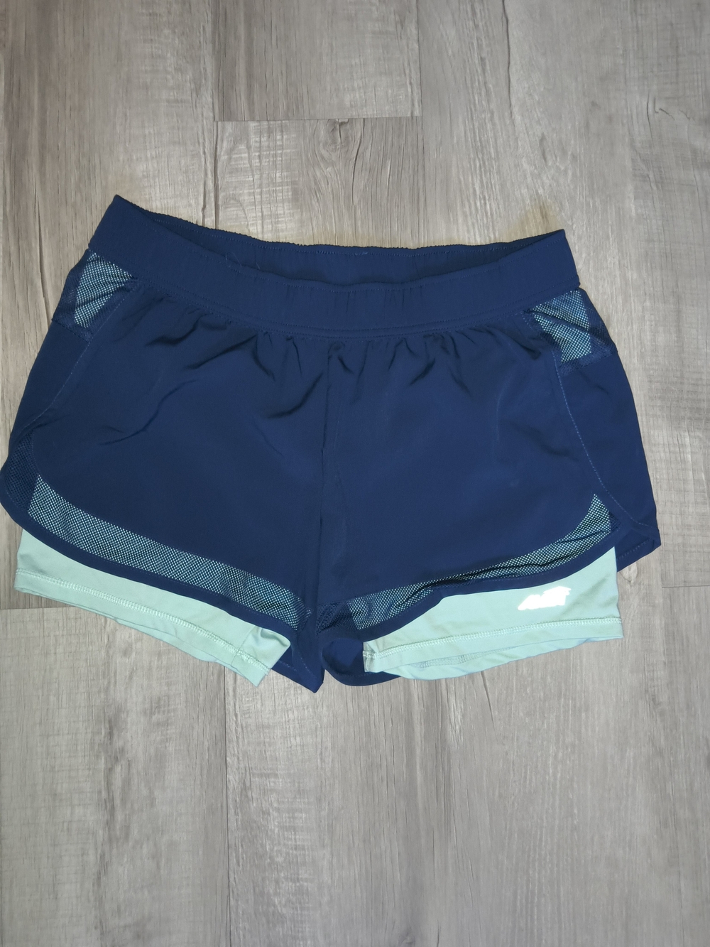 Avia Navy & Mint Athletic Shorts for Kids